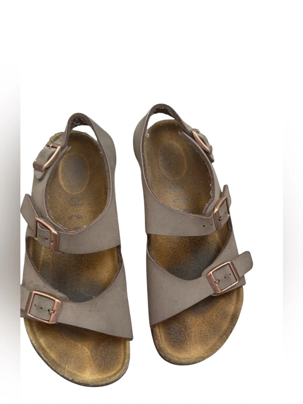 Birkenstock Rome Brown Two-Strap Kids Sandal with Buckles